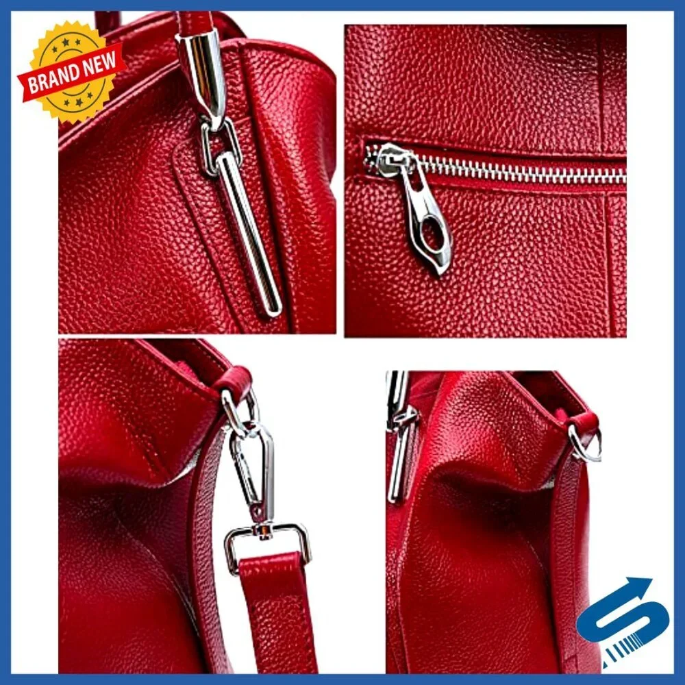 Genuine Leather Tote Handbag Crossbody Satchel Hobo Bag Versatile Designer